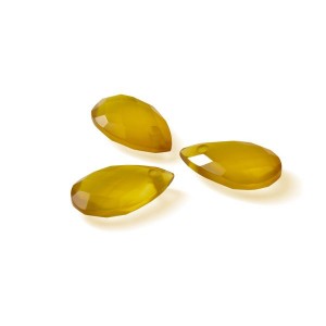 Pear Yellow Onyx 16 MM, semi-precious stone