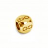 Hopeahelmet, ääretön merkki, koruosat, CUBE INF 4,8X4,8 MM