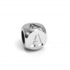 Aakkoset, A, hopeahelmet, koruosat, CUBE 4,8X4,8 MM