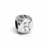 Aakkoset, A, hopeahelmet, koruosat, CUBE 4,8X4,8 MM