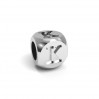 Aakkoset, A, hopeahelmet, koruosat, CUBE 4,8X4,8 MM