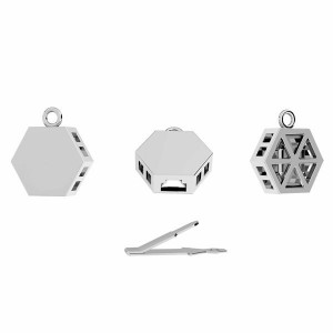 Silver Beads, Jewelry Findings, SET OWS 00033 10,7X11,7 MM Silver Beads, Jewelry Findings, SET OWS 00033 10,7X11,7 MM