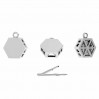 Silver Beads, Jewelry Findings, SET OWS 00033 10,7X11,7 MM
