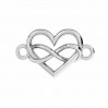 Heart Pendant, Connector, Jewelry Findings, ODL-00890 12,2X20 MM 