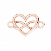 Heart Pendant, Connector, Jewelry Findings, ODL-00890 12,2X20 MM 