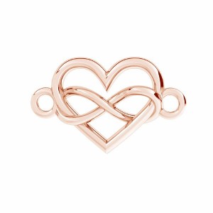 Heart Pendant, Connector, Jewelry Findings, ODL-00890 12,2X20 MM 