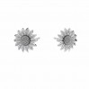 Sonnenblume-Ohrstecker, Ohrringteile, Silberschmuck, KLS ODL-00907 10x10 mm