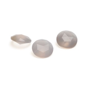 ROSE CUT / RIVOLI Quartz Smoky 12 MM GAVBARI, semi-precious stone