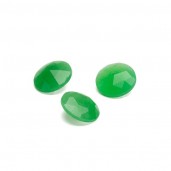 ROSE CUT / RIVOLI Jadeite Light Green 12 MM GAVBARI, puolijalokivi