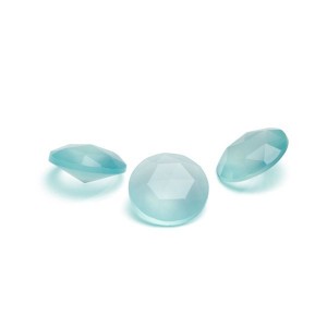 ROSE CUT / RIVOLI Aquamarine Chalcedony 12 MM GAVBARI, semi-precious stone
