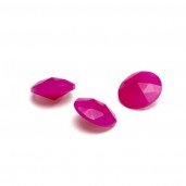 ROSE CUT / RIVOLI Jadeite Neon Pink 12 MM GAVBARI, semi-precious stone