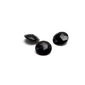 ROSE CUT / RIVOLI Onyx Black 10 MM GAVBARI, puolijalokivi