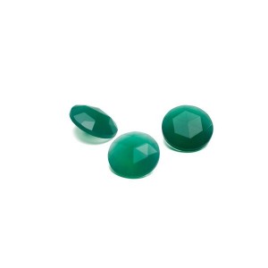 ROSE CUT / RIVOLI Jadeite Rose 10 MM GAVBARI, puolijalokivi