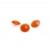 ROSE CUT / RIVOLI Jadeite Orange 10 MM GAVBARI, Halbedelstein