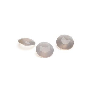 ROSE CUT / RIVOLI Quartz Smoky 10 MM GAVBARI, puolijalokivi