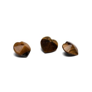 HEART Tigers Eye 10 MM GAVBARI, Halbedelstein