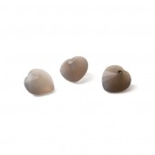 HEART Light Grey Onyx 10 MM GAVBARI, semi-precious stone