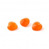 HEART Orange Jade 10 MM GAVBARI, semi-precious stone