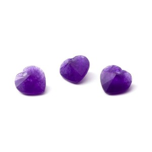 HEART Amethyst Jade 10 MM GAVBARI, puolijalokivi