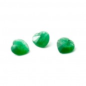 HEART Green Onyx 10 MM GAVBARI, semi-precious stone