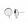 Ohrstecker Basis, 10mm, Gießharzschmuck, Ohrringteile, Silberschmuck, CON1 KLS FMG-R - 1,30 10 mm