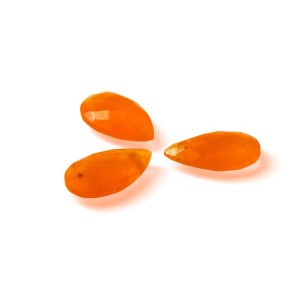 Pear Orange Jade 16 MM, semi-precious stone