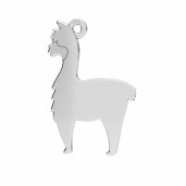 Alpaca Pendant, Silver Jewelry, LKM-2369 - 0,50 16x19 mm