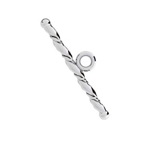 Toggles, Jewelry Findings, ZAM 4 EL B / ODL-00932 5,7X22,2 MM Toggles, Jewelry Findings, ZAM 4 EL B / ODL-00932 5,7X22,2 MM