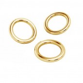 14K Gold AU 585, Jump Rings closed, Gold Jewelry Findings,  KCZ 1x10 mm