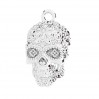 Mexikanische Totenkopf, Silberschmuck, Calavera, OWS-00114 10,5X17,6 MM