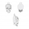 Mexikanische Totenkopf, Silberschmuck, Calavera, OWS-00114 10,5X17,6 MM