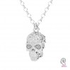 Mexikanische Totenkopf, Silberschmuck, Calavera, OWS-00114 10,5X17,6 MM