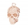 Mexikanische Totenkopf, Silberschmuck, Calavera, OWS-00114 10,5X17,6 MM