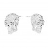 Mexikanische Totenkopf Ohrstecker, Silberschmuck, Calavera, KLS OWS-00115 7X10 MM