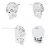 Mexikanische Totenkopf Ohrstecker, Silberschmuck, Calavera, KLS OWS-00115 7X10 MM