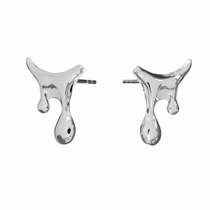 Pisara-korvakorutapit, hopeakorut, korvakoruosat, KLS OWS-00124 L+P 14,2X16,1 MM