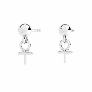 Korvakorutapit 4mm, hopeakorut, korvakoruosat, korvikset, MSK 7 5x13,5 mm