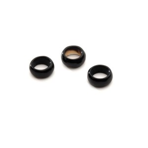 DONUT Black Onyx 5x8 mm, puolijalokivi