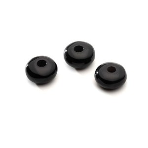 DONUT Black Onyx 2,9x10 mm, puolijalokivi