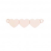 Triple Heart Pendant, Silver Jewelry, LKM-3090 - 0,50 6x25,6 mm