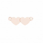 Double Heart Pendant, Silver Jewelry, LKM-3092 - 0,50 6,1x17,9 mm