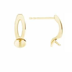 Korvakoru-pohja, hopeakorut, koruosat, KLS ODL-00762 4,6x13 mm