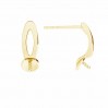 Earrings Base, Pearls, Earring Findings, KLS ODL-00762 4,6x13 mm