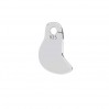 Hopeamerkki-riipus, hopea 925, koruosat, LKM-3113 - 0,50 5,5x8,1 mm