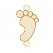 Baby Feet Pendant, Gold Jewelry, Jewelry Findings, LKZ14K-50176 - 0,30 7X17 MM