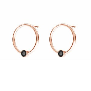 Ear Posts with Crystals, Black, Earrings, Jewelry Findings, Earring Findings, ODL-00703 KLS 13,5 MM VER.3 Ear Posts with Crystals, Black, Earrings, Jewelry Findings, Earring Findings, ODL-00703 KLS 13,5 MM VER.3