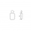 Stone Setting, Rectangular, Jewelry Findings, ODL-00892 14x17 mm
