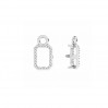 Stone Setting, Rectangular, Jewelry Findings, ODL-00892 14x17 mm