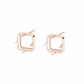 Earrings, Stone Setting, Square, 8mm, Jewelry Findings, KLS ODL-01010 9,2x9,2 mm