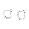 Earrings, Stone Setting, Square, 10mm, Jewelry Findings, KLS ODL-01011 10,8x10,8 mm